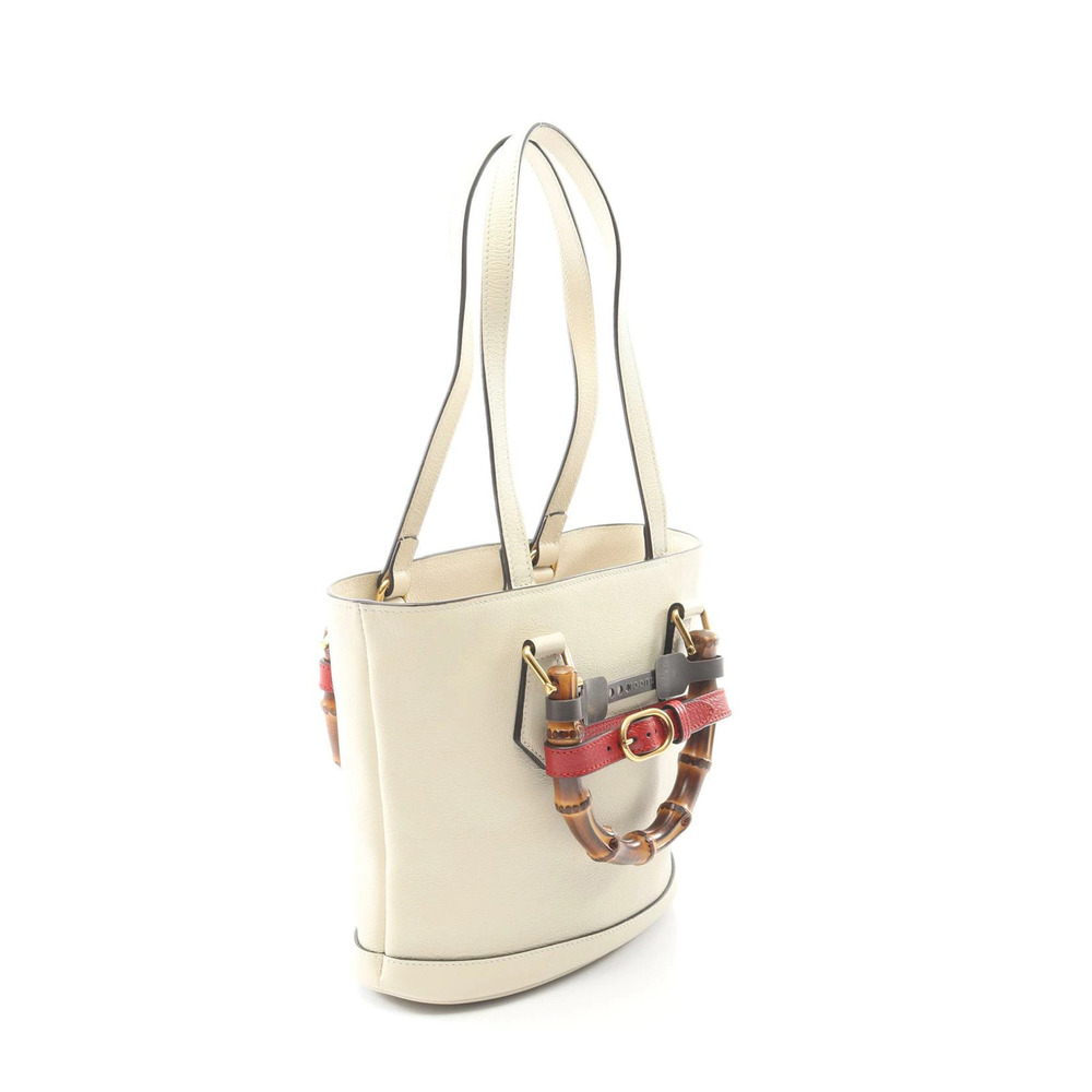 Gucci Bamboo Bag Diana Leather Tote White